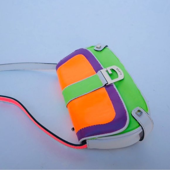 Guess Handbags - Vintage 2000s Guess hand painted colorblocked neon